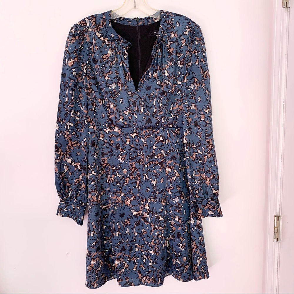 Slate and Willow Blue Abstract Floral Dress